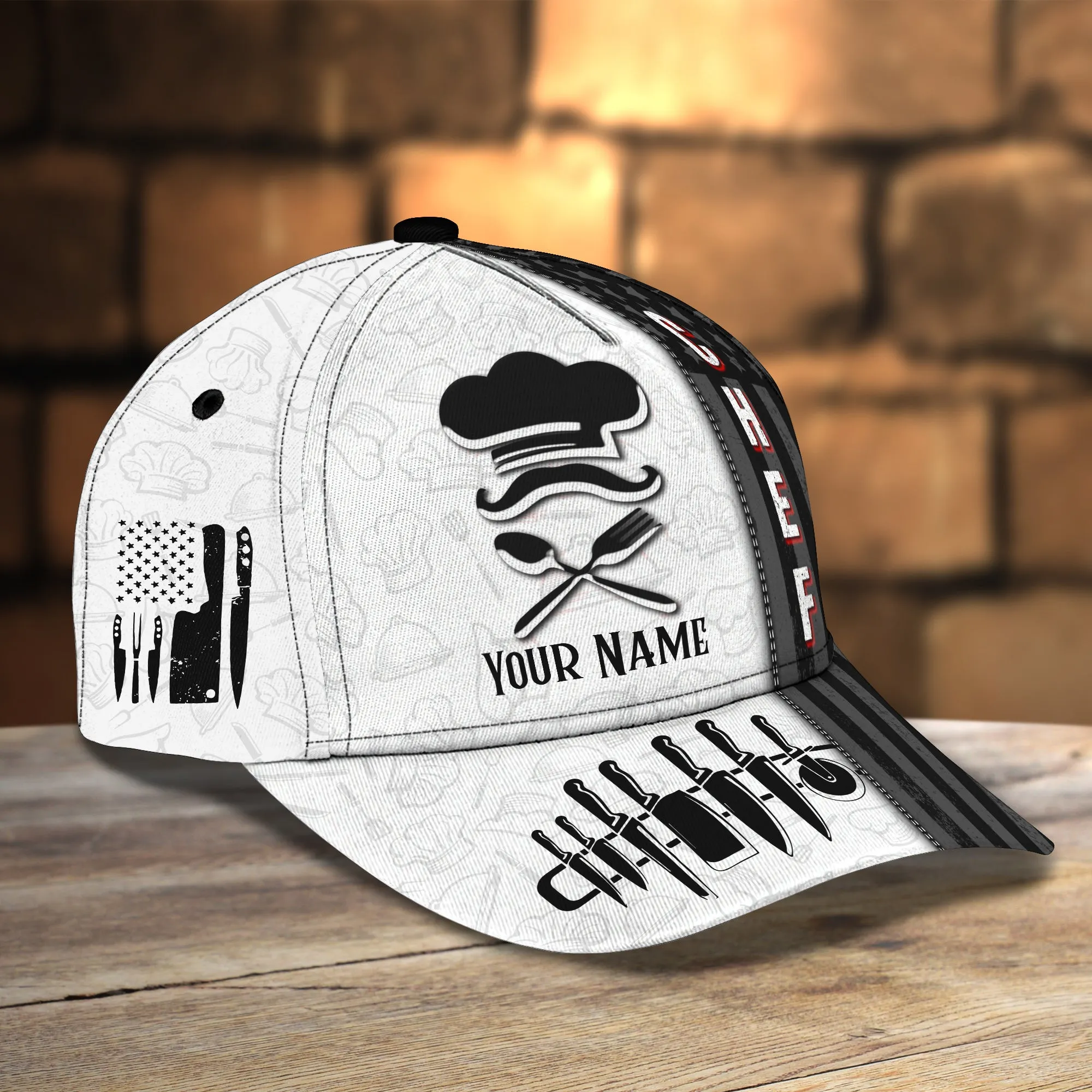 3D Classic Cap Aanama Personalized Name Cap Chef08 Namashops