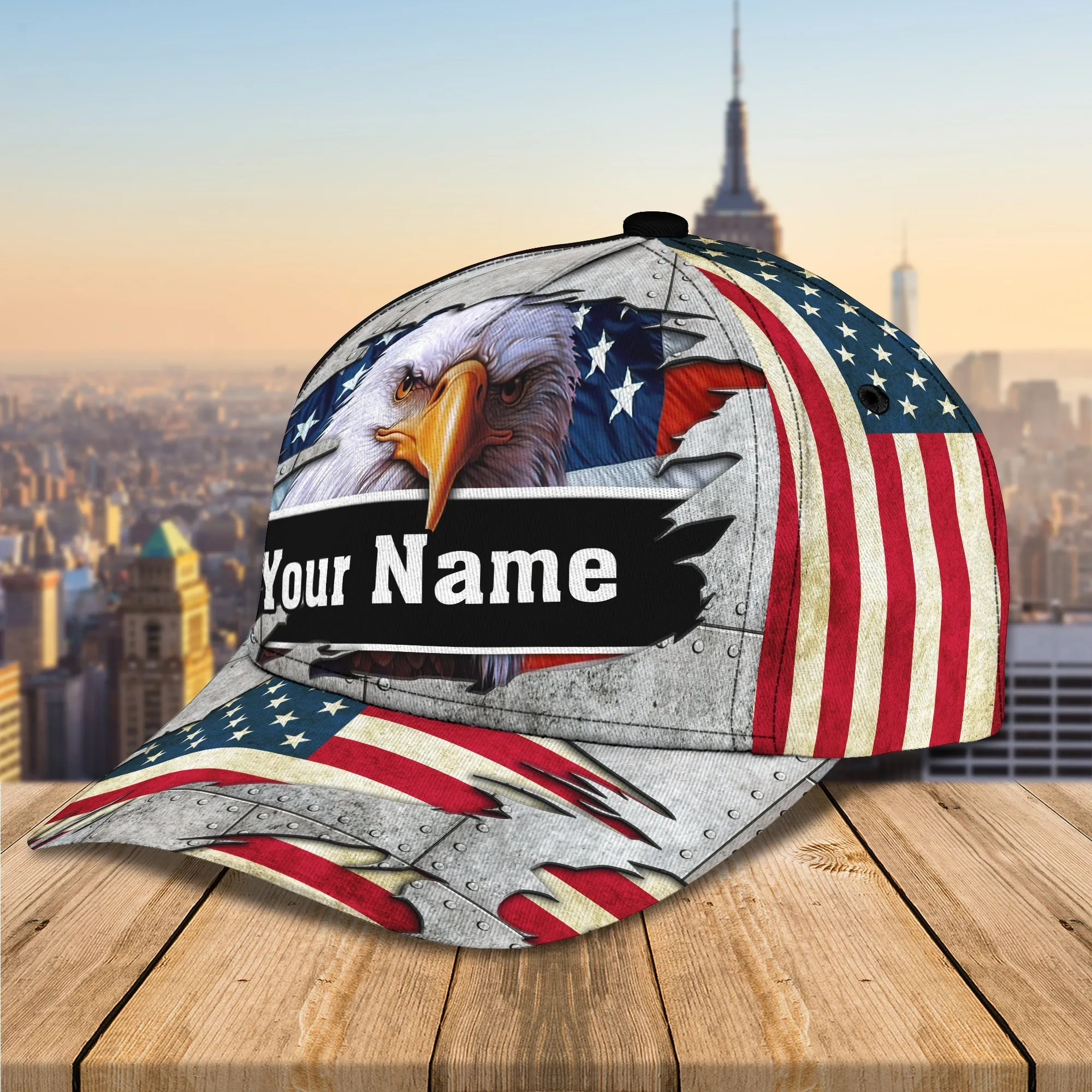 3D Classic Cap America Personalized Name Cap Namashops