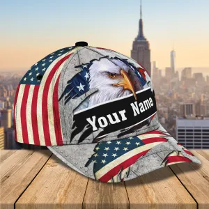 3D Classic Cap America Personalized Name Cap Namashops