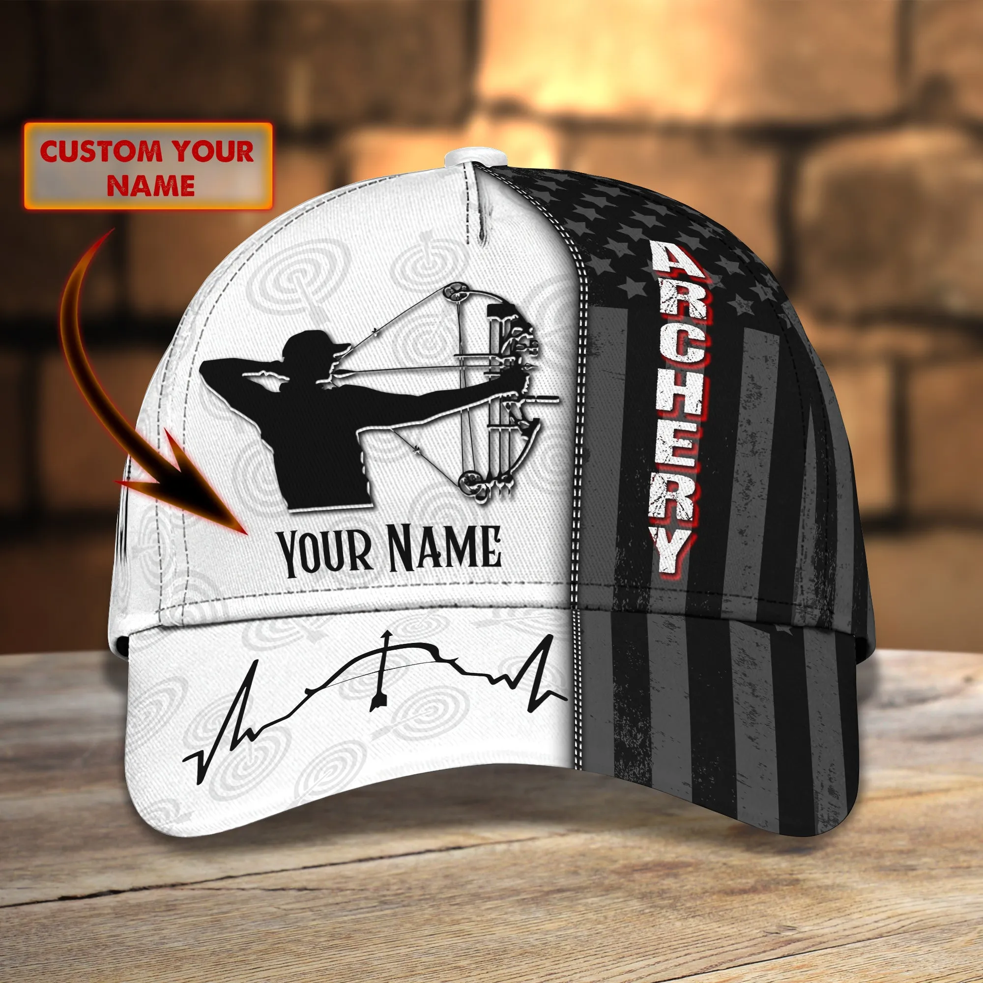 3D Classic Cap Archery Girl Personalized Name Cap Namashops