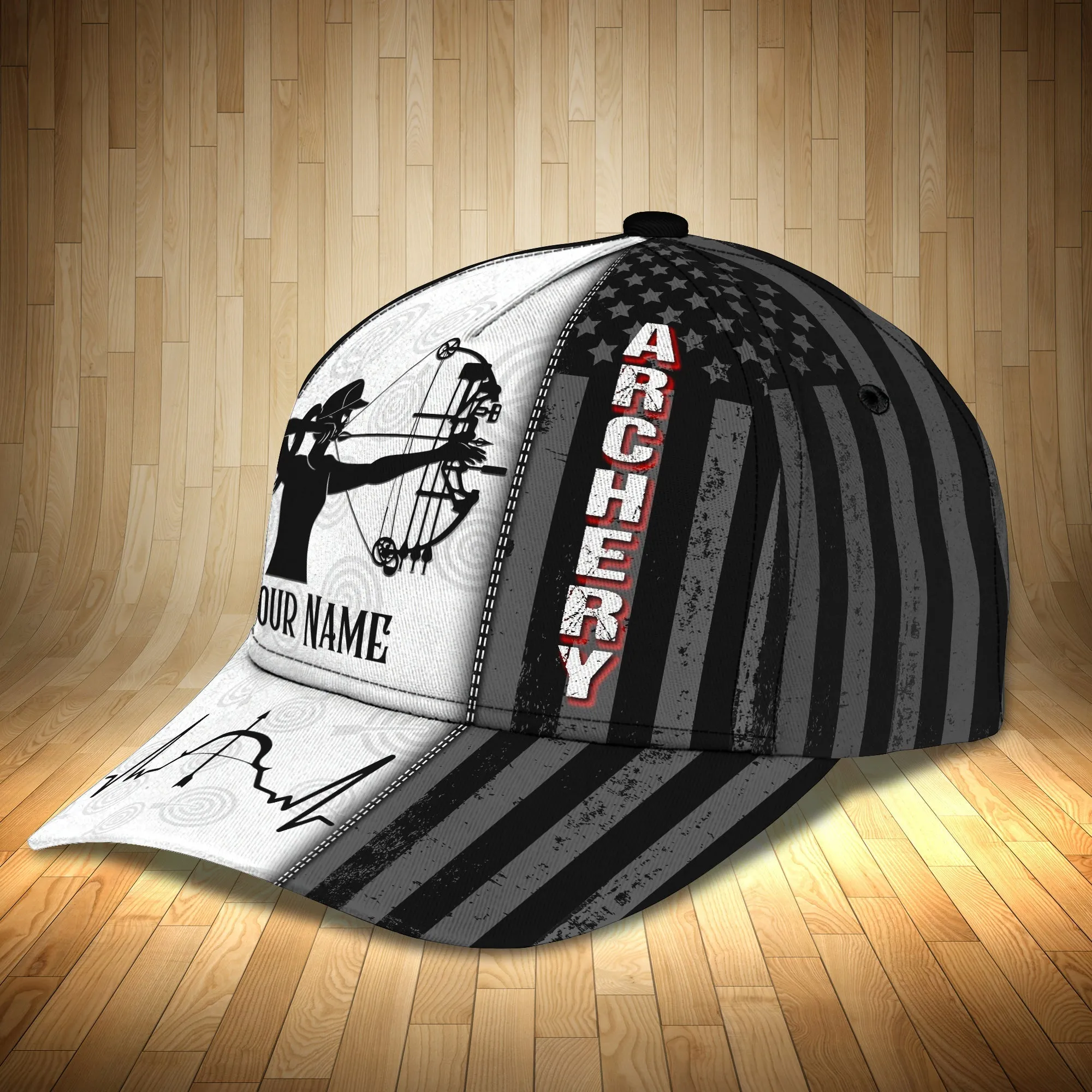 3D Classic Cap Archery Girl Personalized Name Cap Namashops