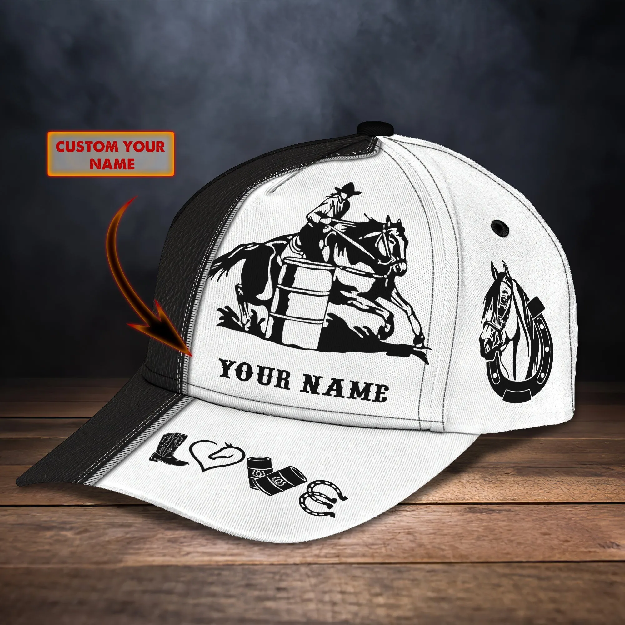 3D Classic Cap Barrel Racing Personalized Name Cap 37 Namashops