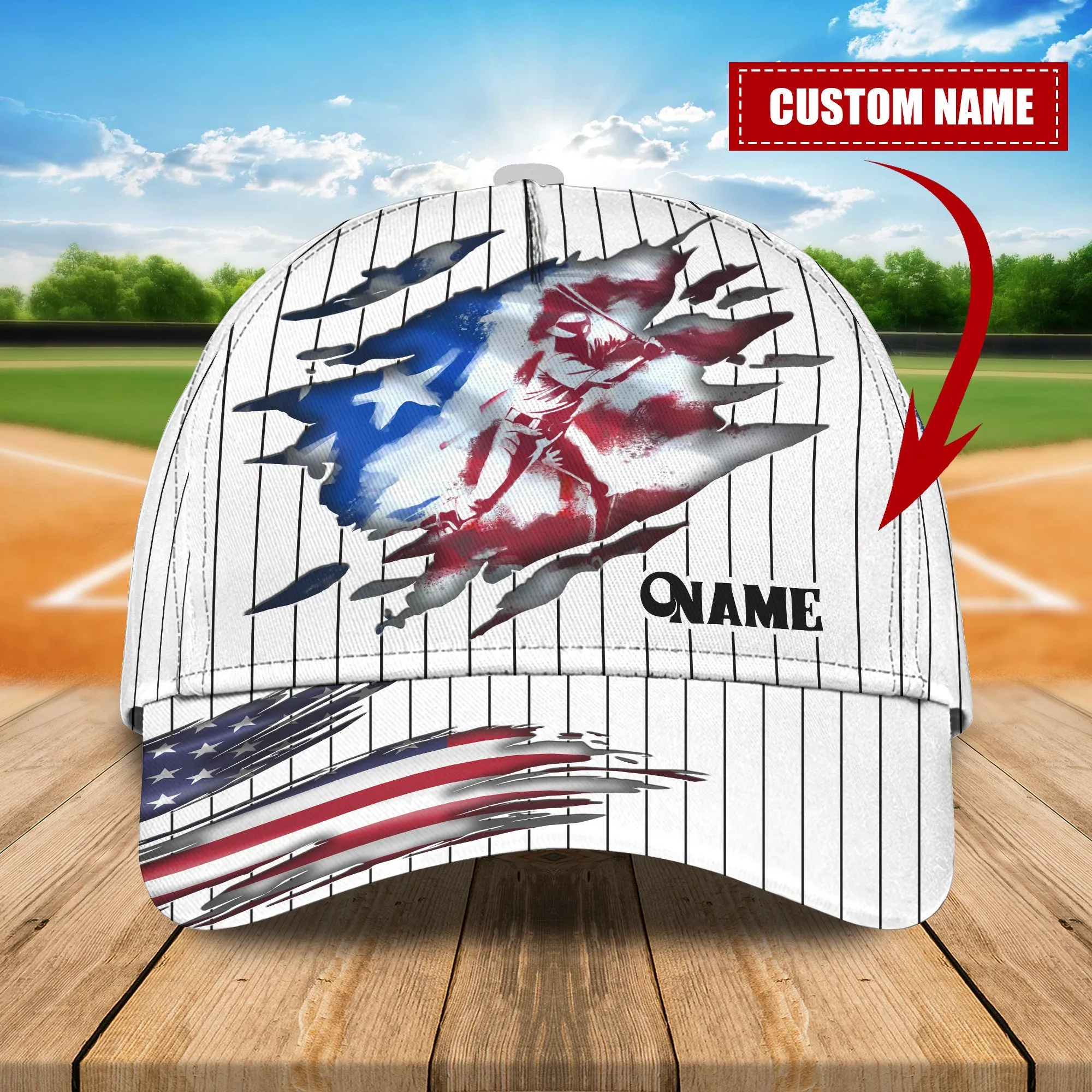 3D Classic Cap Baseball 03 Personalized Name Cap Namashops