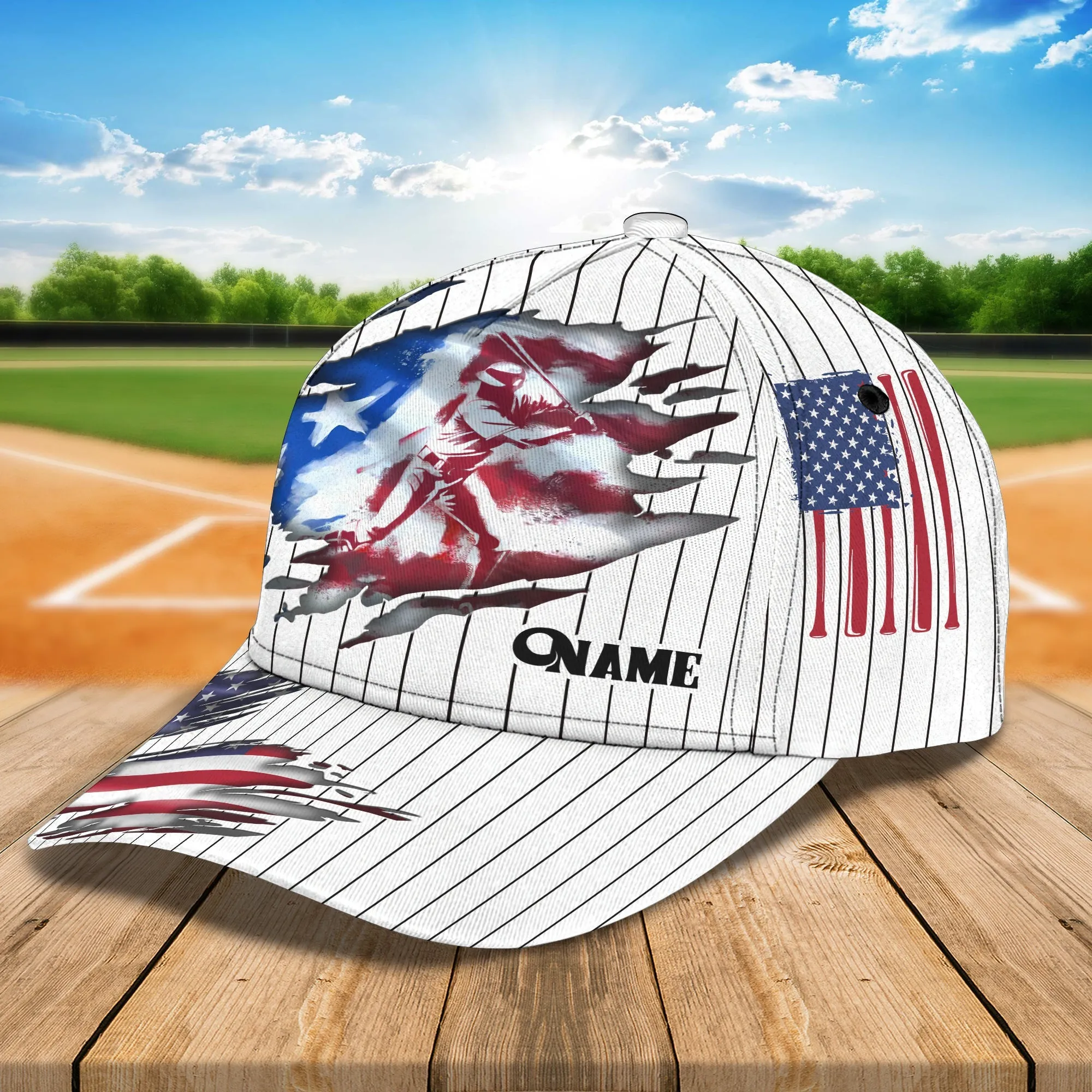 3D Classic Cap Baseball 03 Personalized Name Cap Namashops