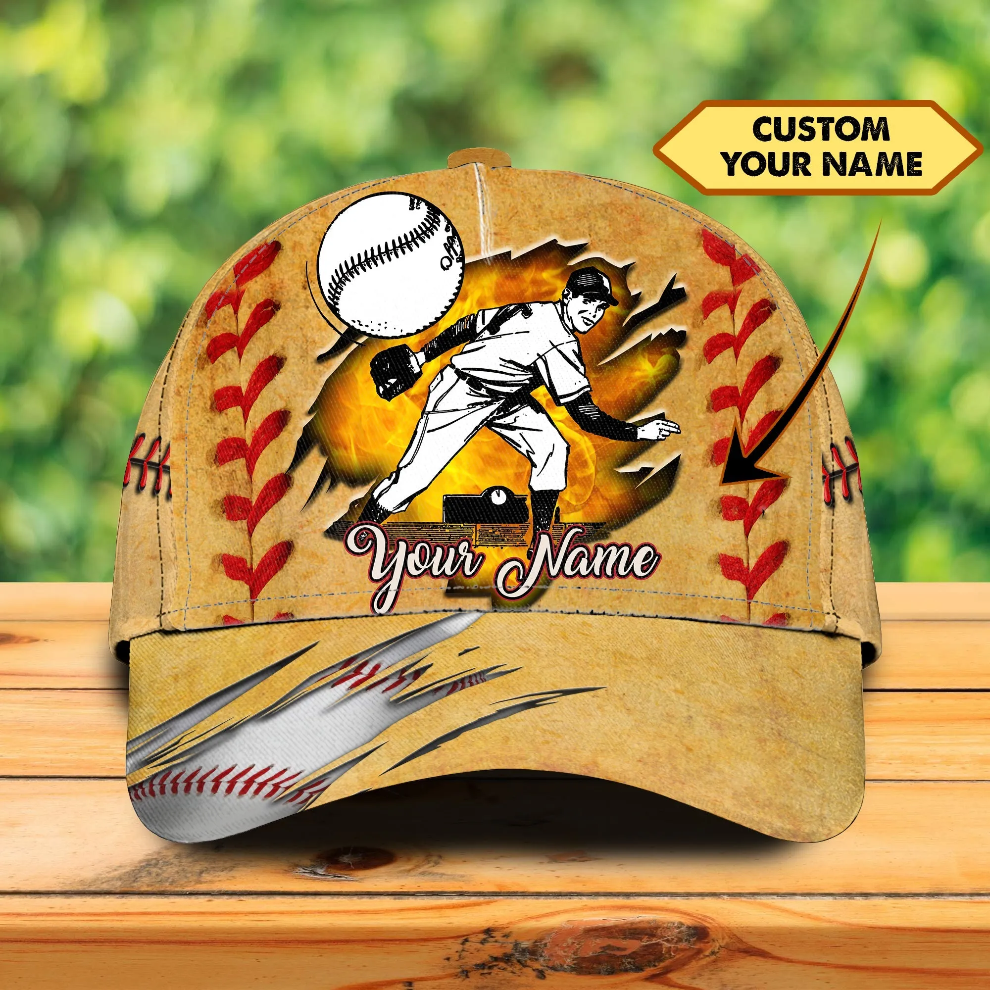 3D Classic Cap Baseball 04 Personalized Name Cap Namashops
