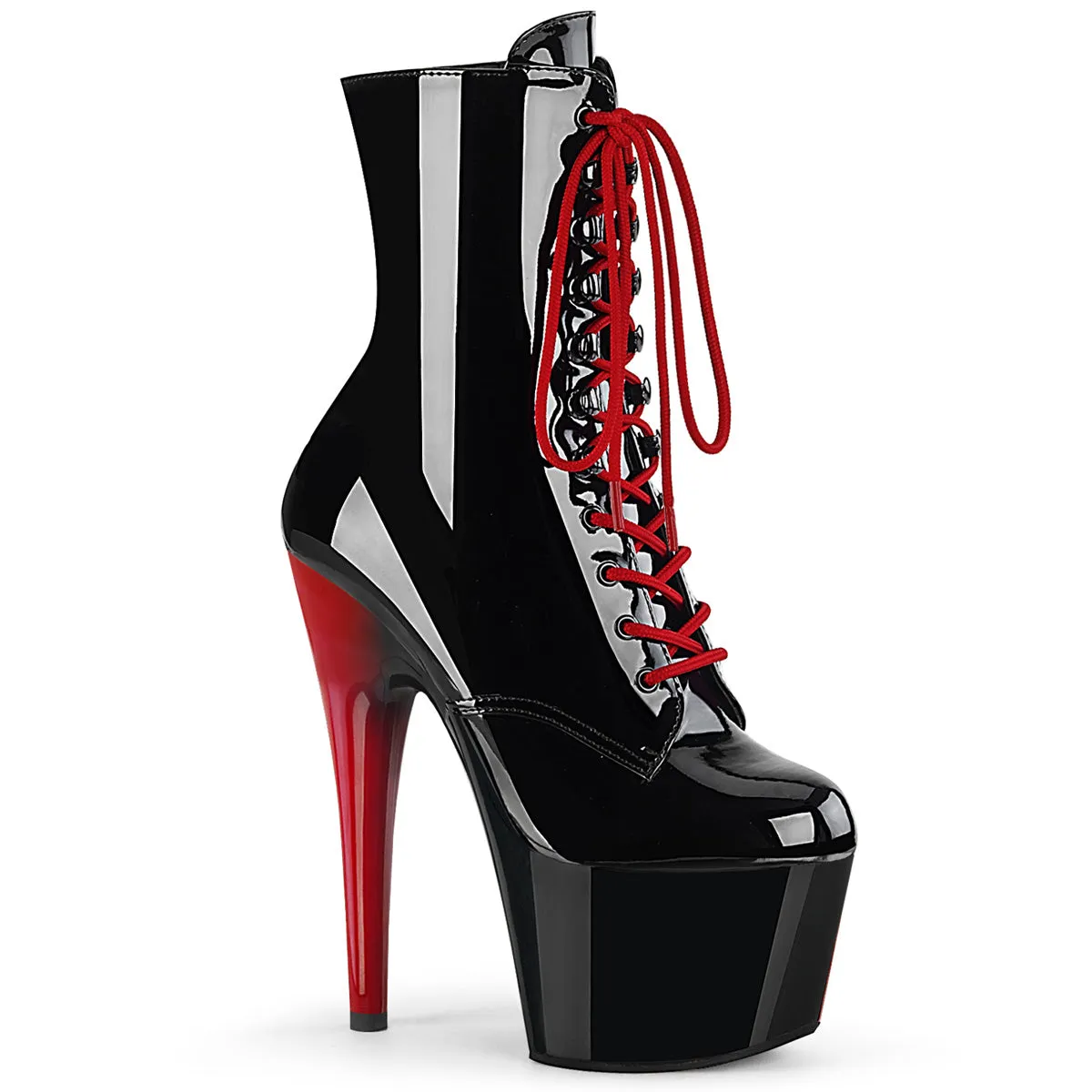 ADORE-1020 Pleaser Black Patent/Red Sexy Platform Shoes (Pole Dancing Heels)