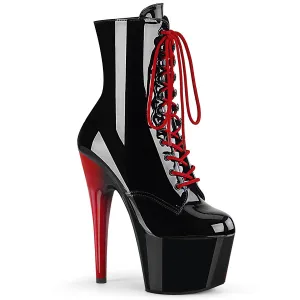 ADORE-1020 Pleaser Black Patent/Red Sexy Platform Shoes (Pole Dancing Heels)