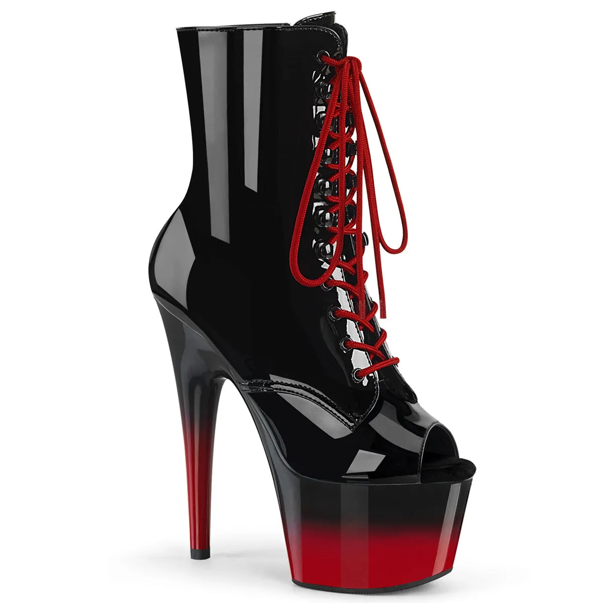 ADORE-1021BR-H Pleaser Black Patent/Red Sexy Platform Shoes (Pole Dancing Heels)