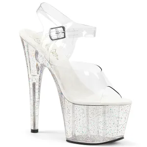 ADORE-708MG Pleaser Clear Sexy Platform Shoes (Pole Dancing Heels)