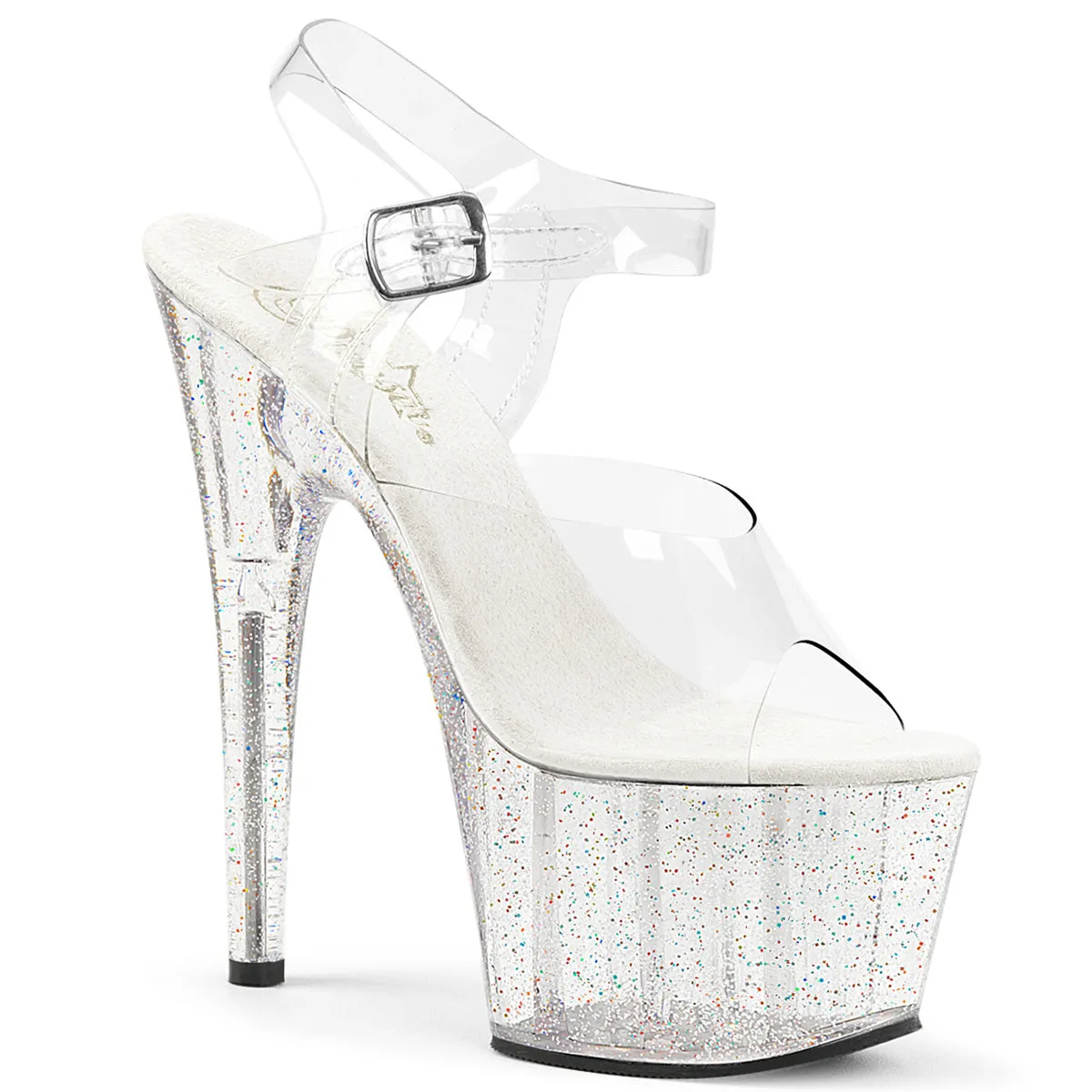 ADORE-708MG Pleaser Clear Sexy Platform Shoes (Pole Dancing Heels)