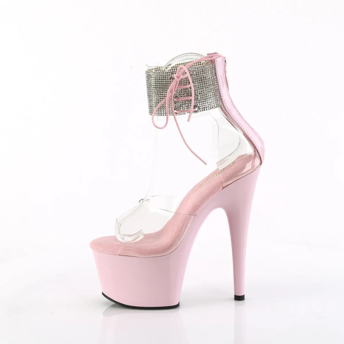 ADORE-724RS Pleaser Clear/Baby Pink Sexy Platform Shoes (Pole Dancing Heels)