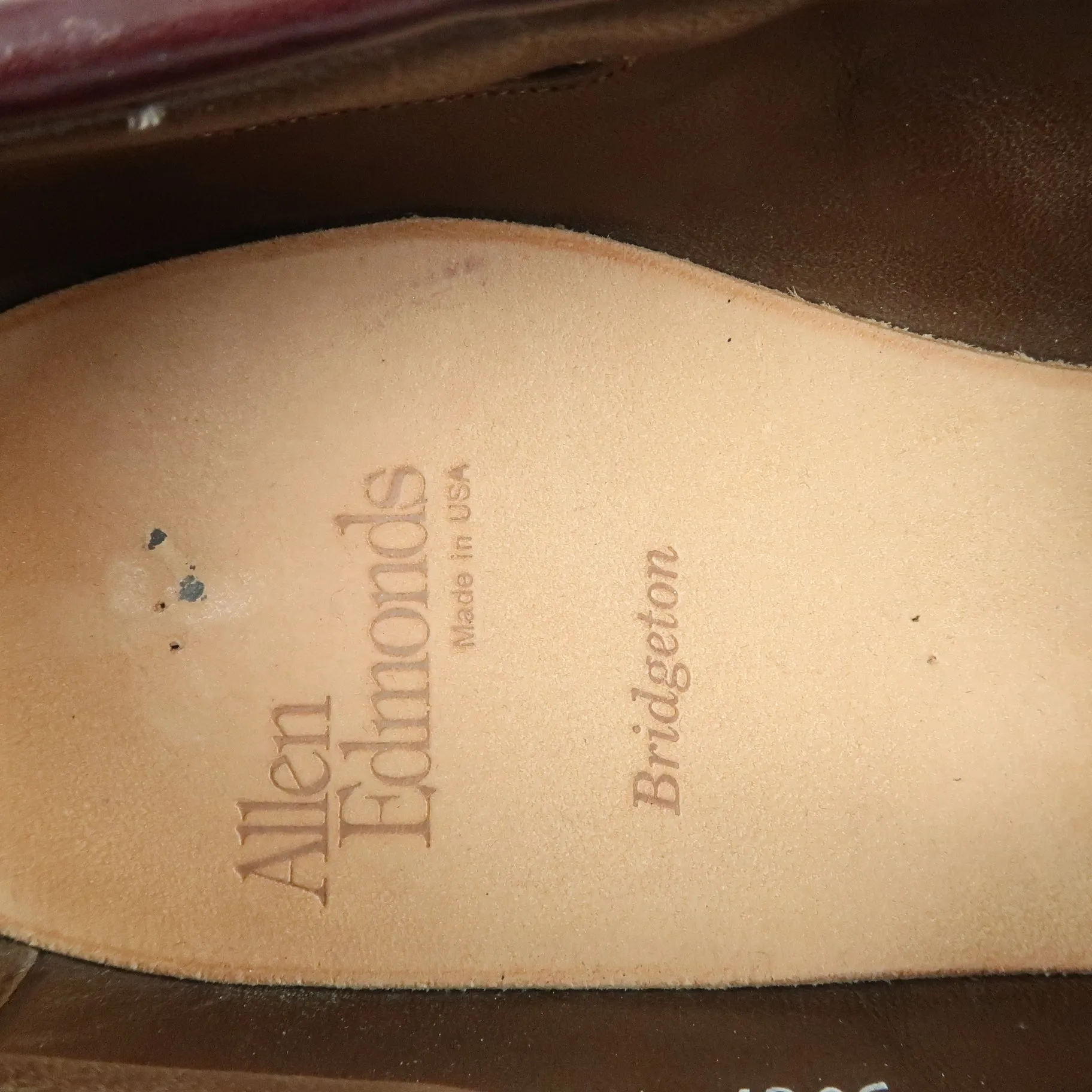 ALLEN EDMONDS Size 9.5 Burgundy Brogue Leather Eyelash Tassel BRIDGETON Loafers