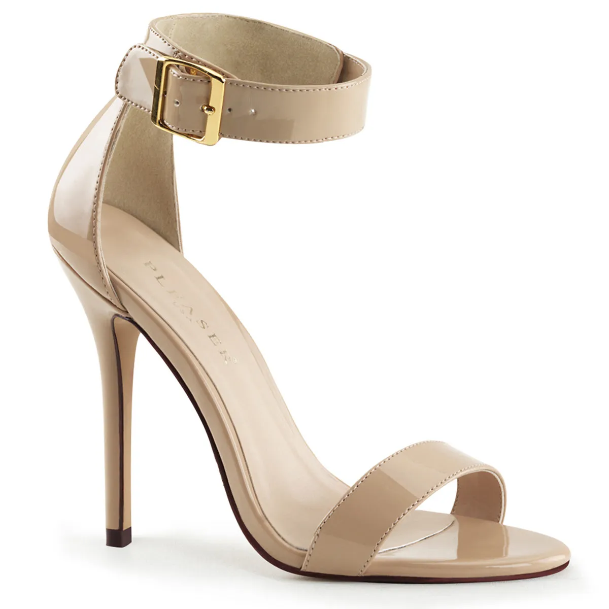 AMUSE-10 Pleaser Cream Sexy Single Sole Shoes (Fetish Footwear)