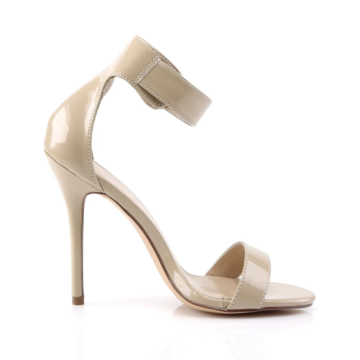 AMUSE-10 Pleaser Cream Sexy Single Sole Shoes (Fetish Footwear)