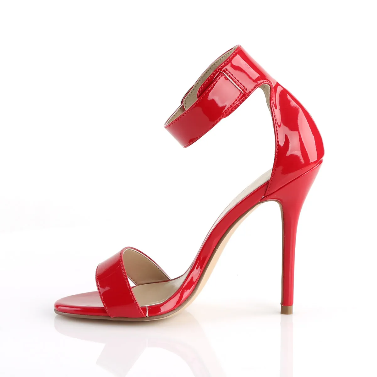 AMUSE-10 Pleaser Red Patent Sexy Single Sole Shoes (Fetish Footwear)
