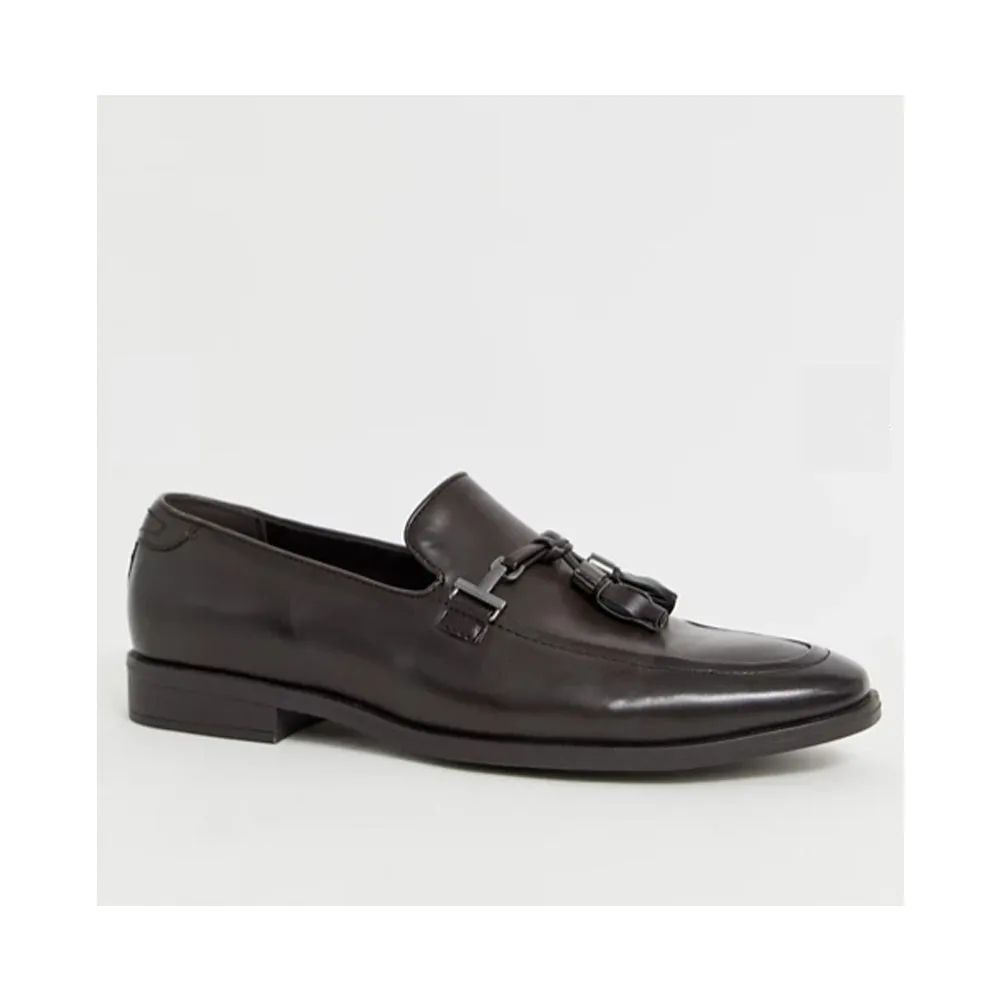 Asos- Loafers In Brown Faux Leather With Tassel