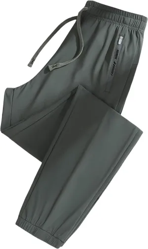 Beeswan Pants for Women Stretch Breathable Quick Drying Baggy Pants Athletic Cinch Bottom Pant with Zipper Pockets