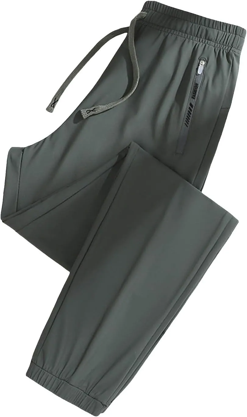 Beeswan Pants for Women Stretch Breathable Quick Drying Baggy Pants Athletic Cinch Bottom Pant with Zipper Pockets