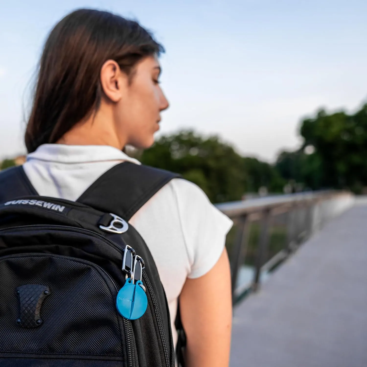 Bobino | Zipper Clip | Anti Theft Zipper & Backpack Lock | Backpack Anti Theft | Purse Lock | Travel Safety Lock | 2 Pack Charcoal