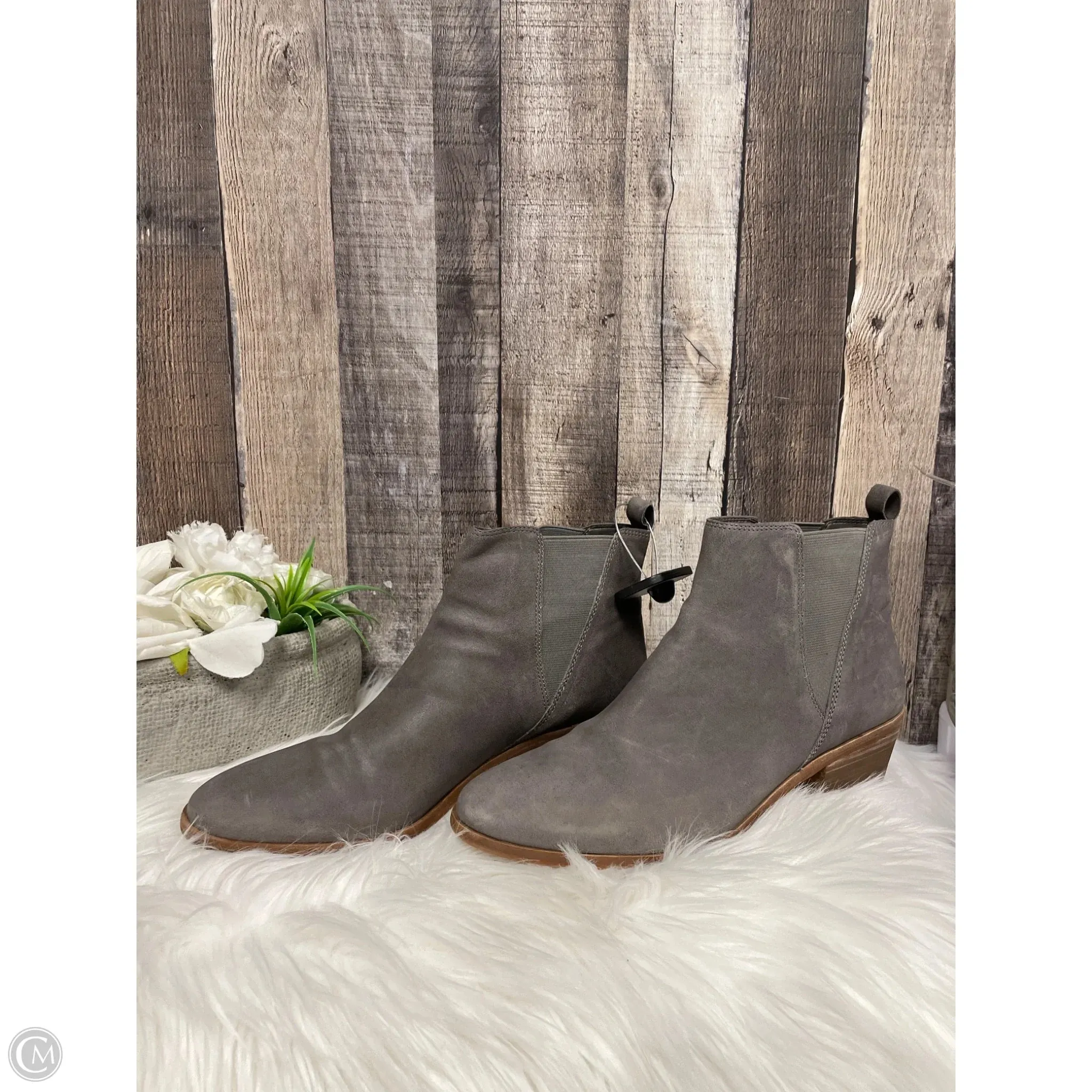 Boots Ankle Heels By Vince Camuto In Grey, Size: 11
