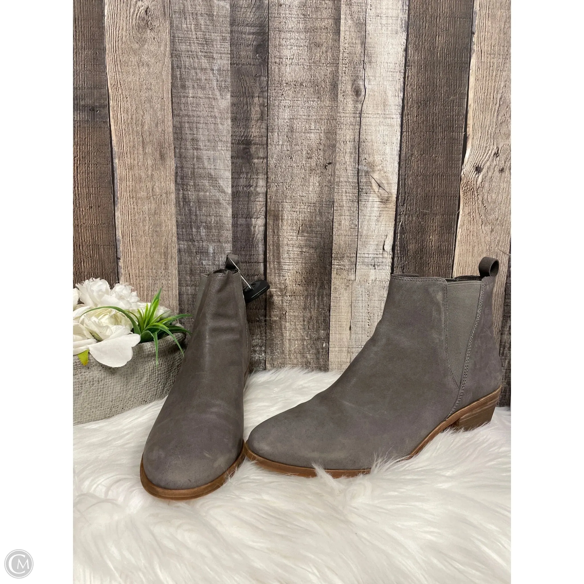 Boots Ankle Heels By Vince Camuto In Grey, Size: 11
