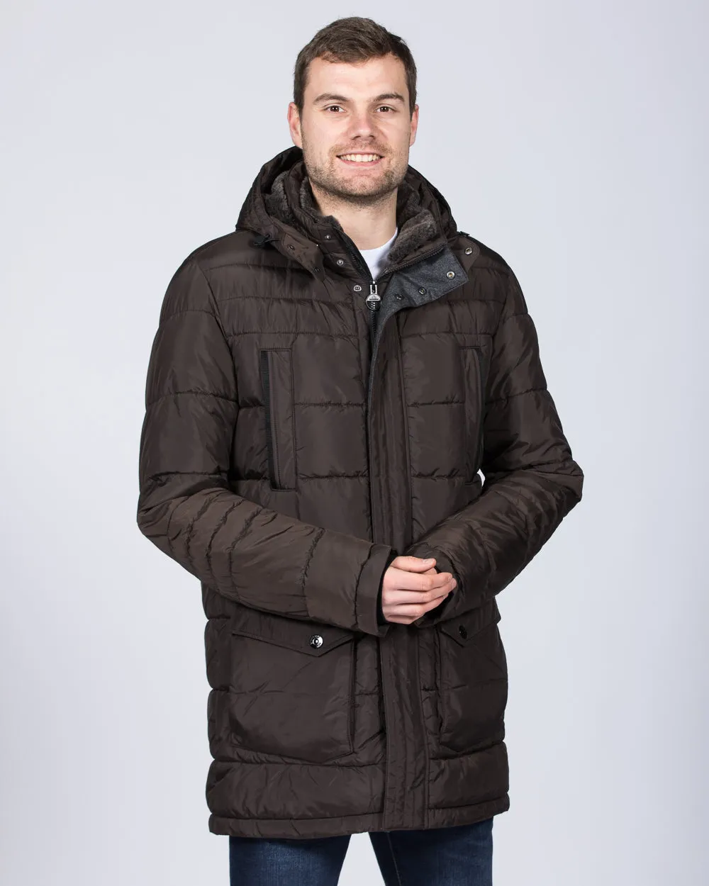 Cabano Tall Lightweight Parka Jacket (brown)