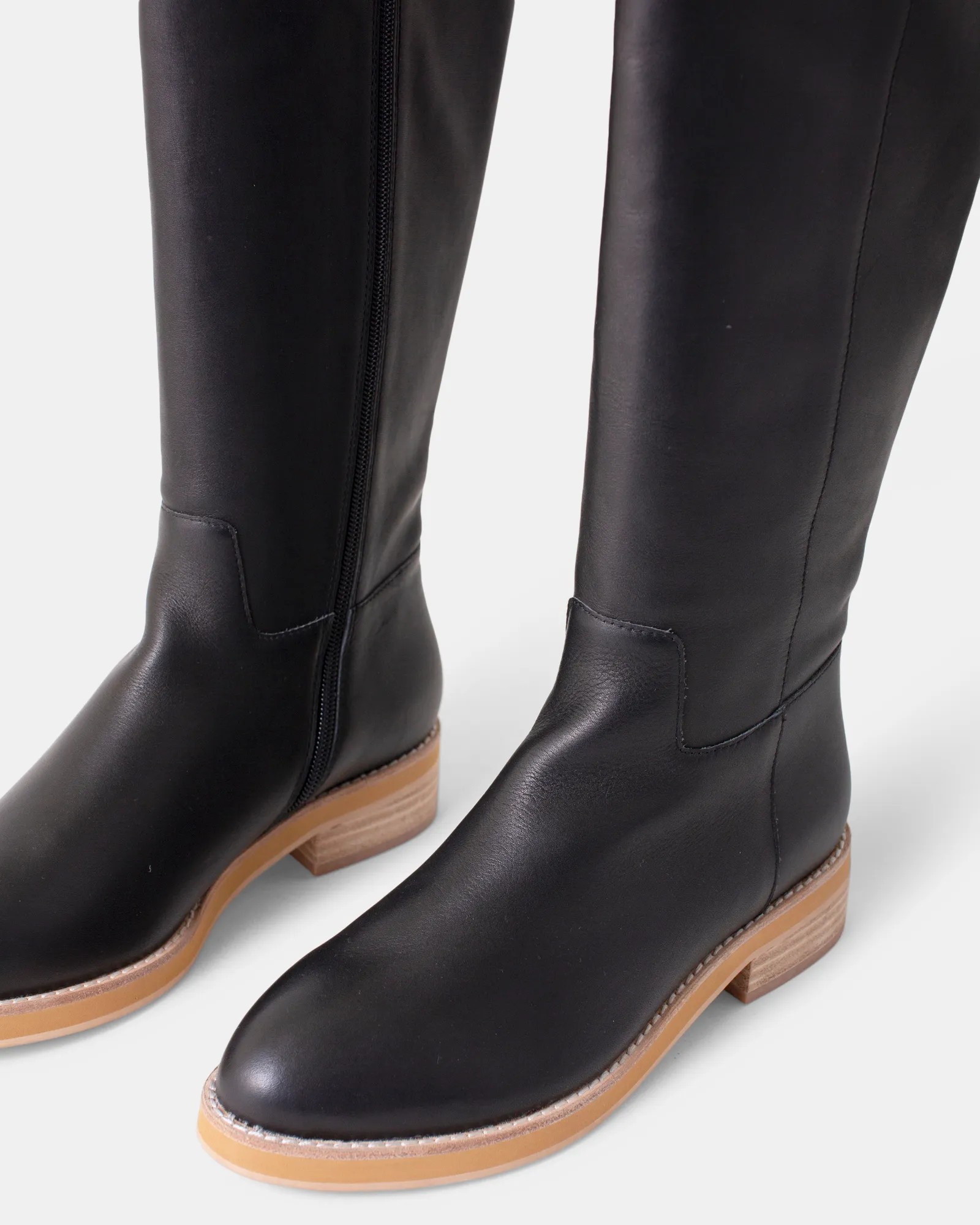Camile Leather Boot - Black