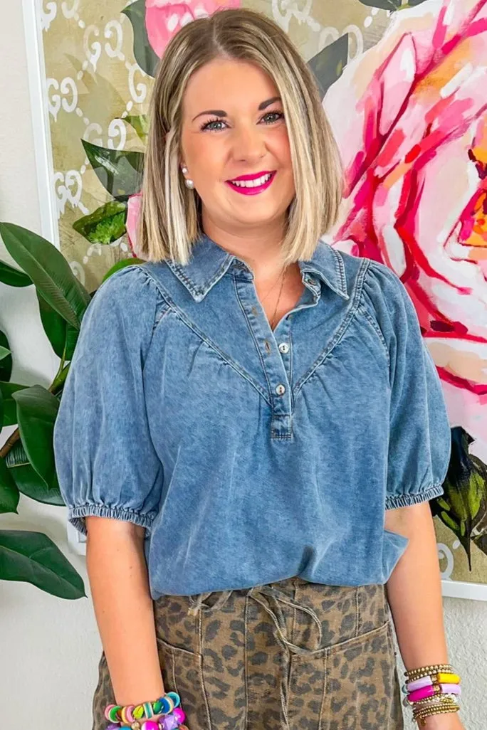 Carrie Top - Denim