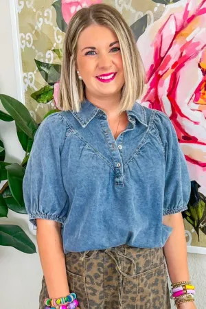 Carrie Top - Denim