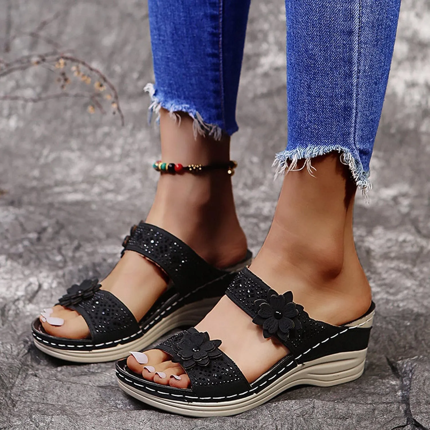 Comfortable Orthopedic Flip Flops Women Yoga Mat Thong Sandals Arch Support Summer Beach Walking Casual Non Slip Outdoor