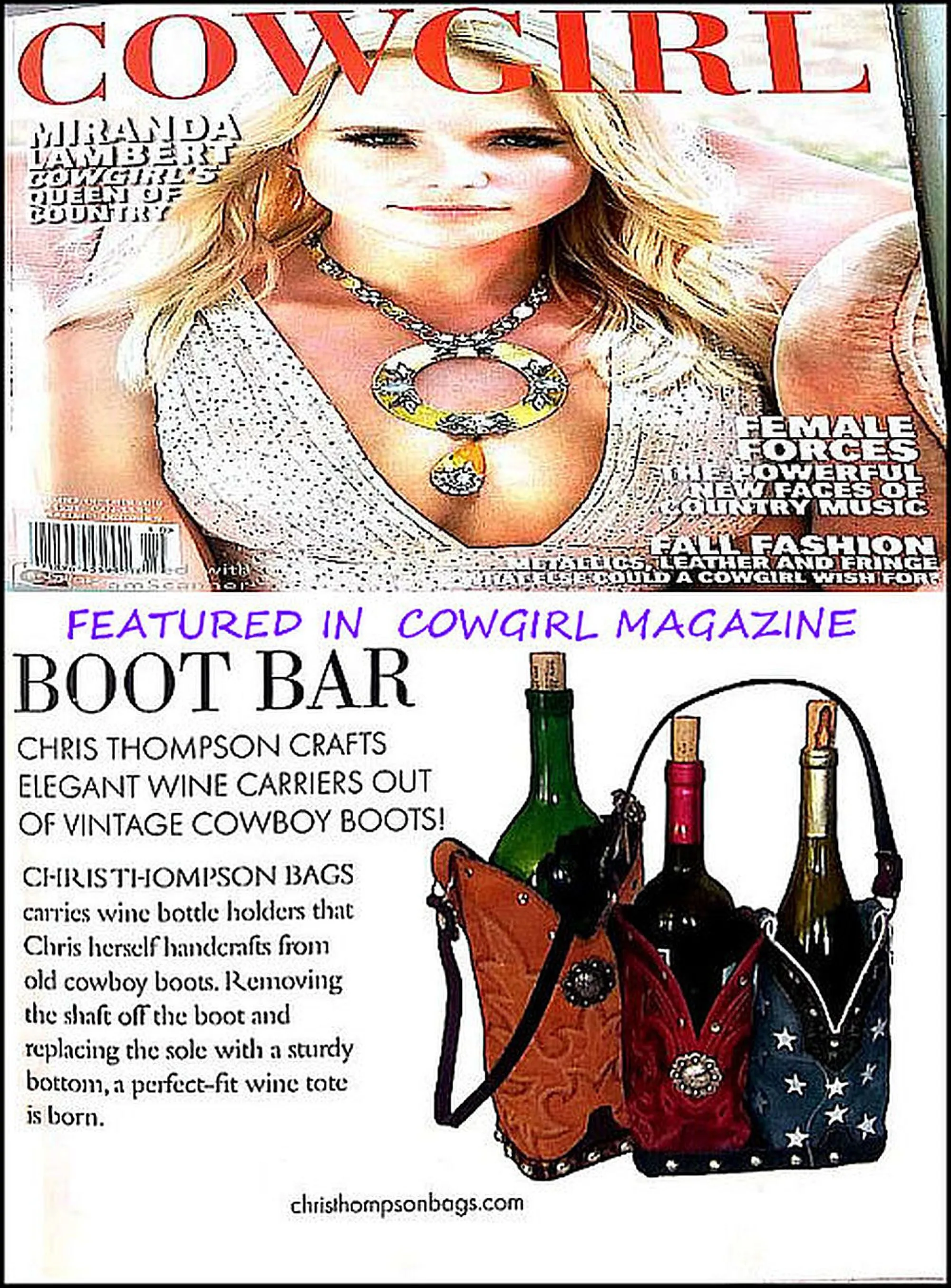 Cowboy Boot Wine Tote wt793