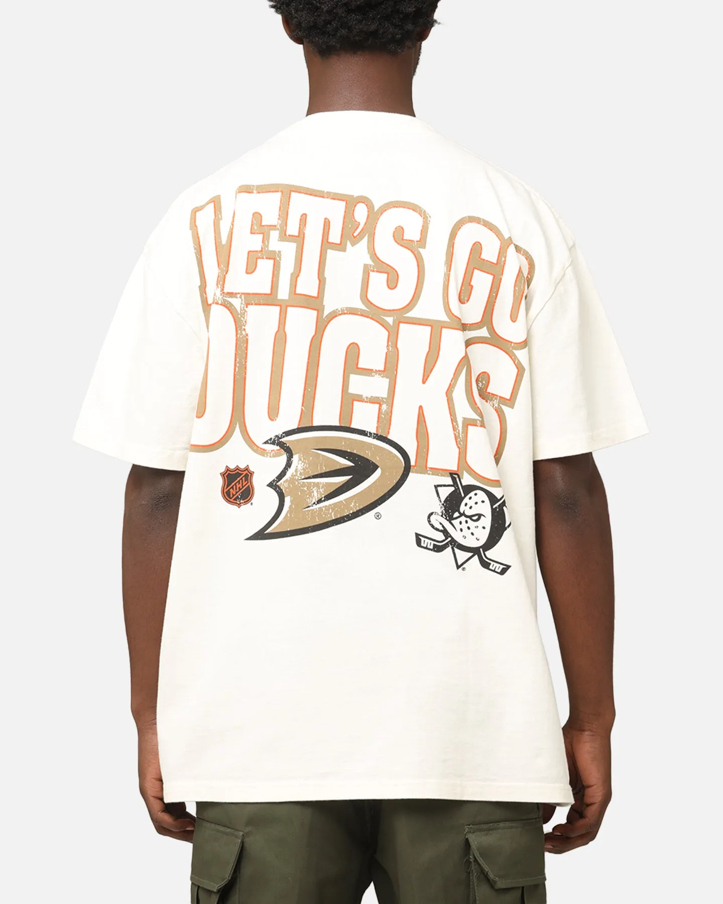Culture Kings Anaheim Ducks Lets Go Ducks Heavy T-Shirt Off White