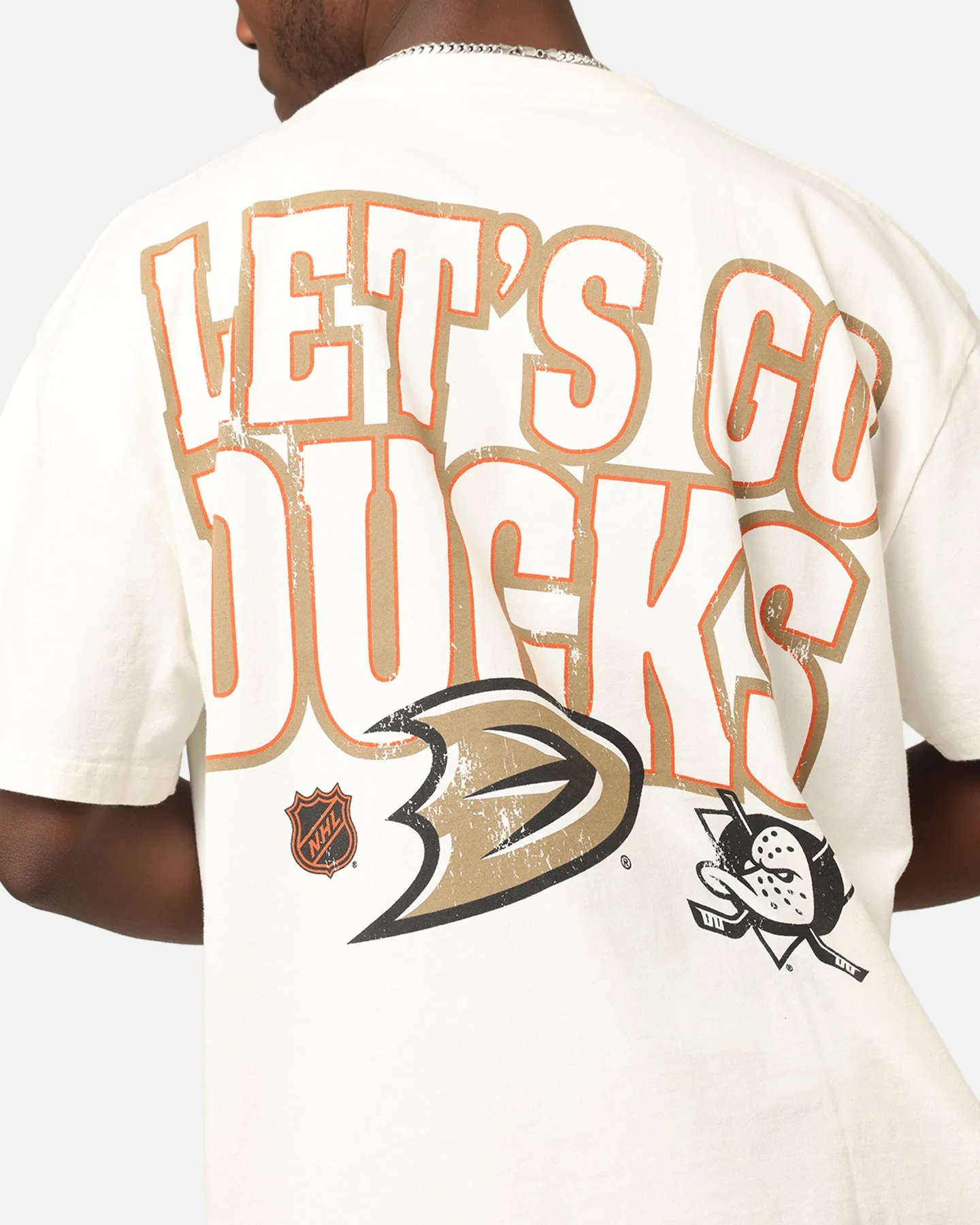 Culture Kings Anaheim Ducks Lets Go Ducks Heavy T-Shirt Off White