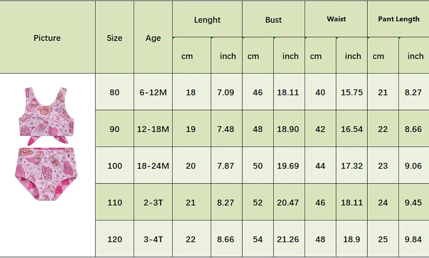 Dcohmch Toddler Girl Swimsuit 2t 3t 4t Pattern Floral Print Bikini Two Piece Bathing Suits Baby Girls Swimwear