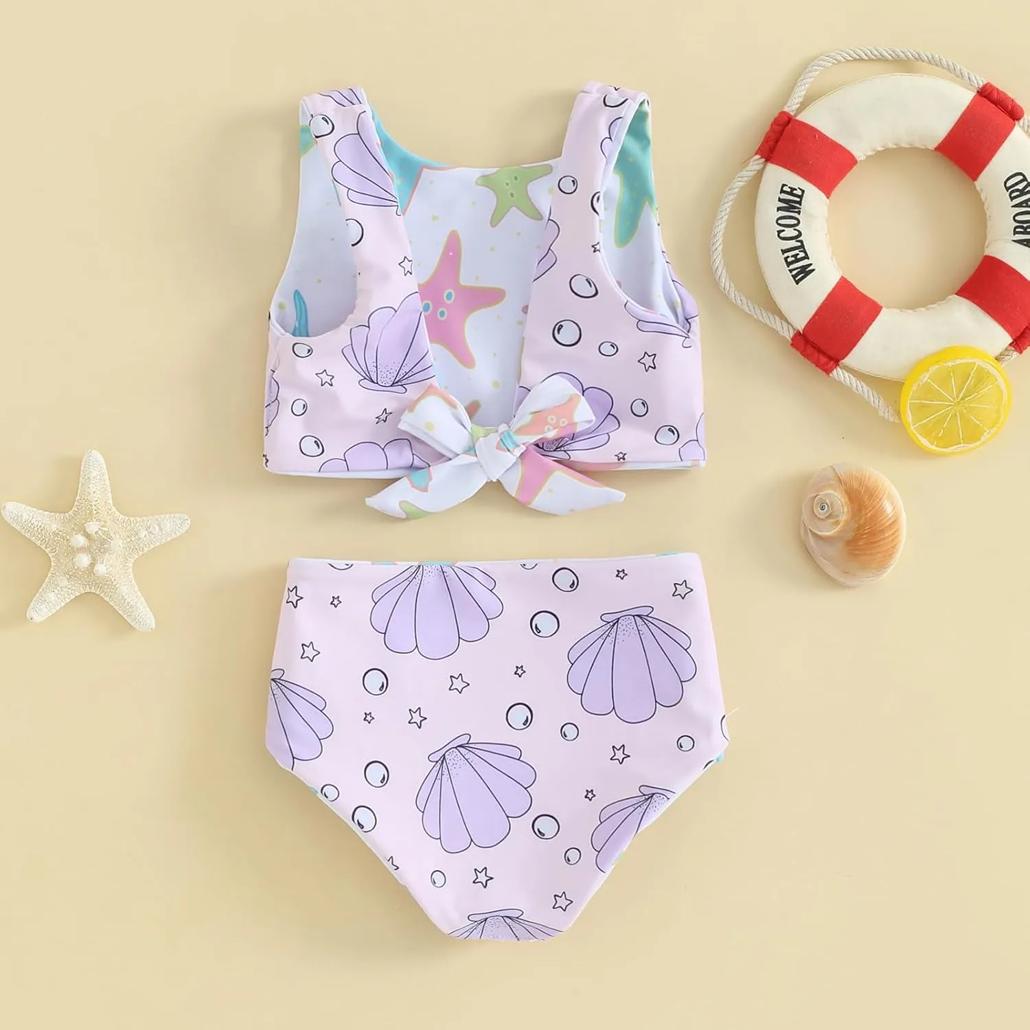 Dcohmch Toddler Girl Swimsuit 2t 3t 4t Pattern Floral Print Bikini Two Piece Bathing Suits Baby Girls Swimwear
