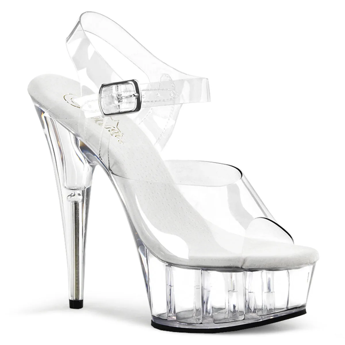 DELIGHT-608 Pleaser Clear Sexy Platform Shoes (Pole Dancing Heels)
