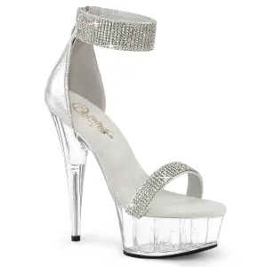 DELIGHT-641 Pleaser Silver Sexy Platform Shoes (Pole Dancing Heels)