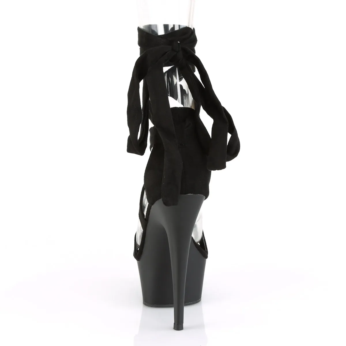 DELIGHT-671 Pleaser Black Faux Suede Sexy Platform Shoes (Pole Dancing Heels)