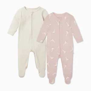 Duck Clever Zip Sleepsuit 2 Pack