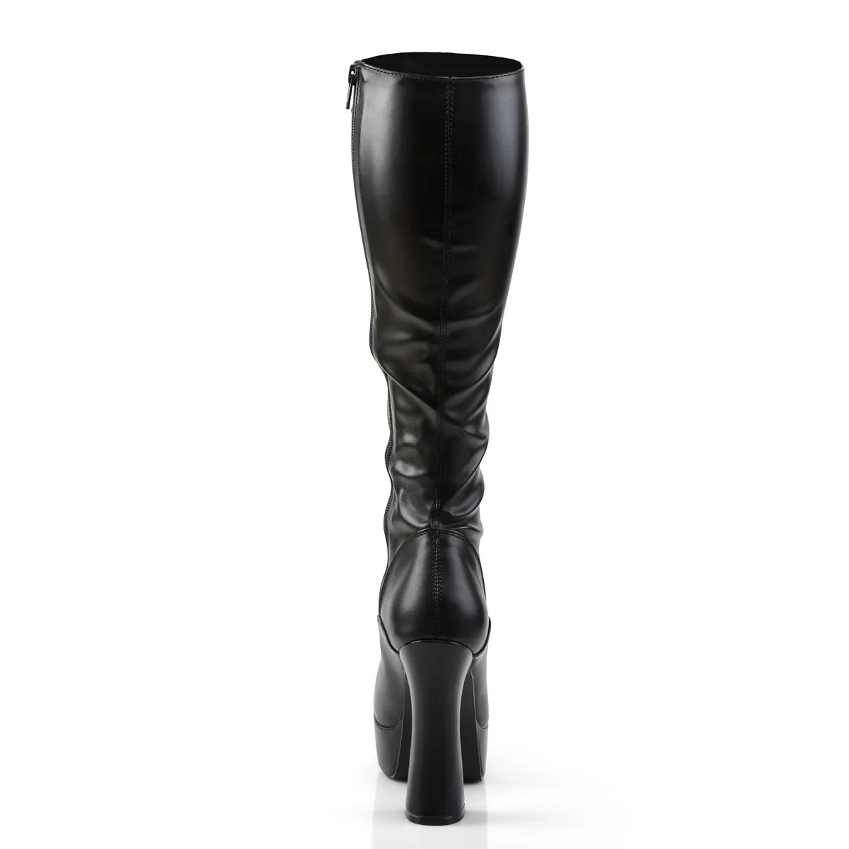 ELECTRA-2023 Pleaser Black Faux Leather Sexy Platform Shoes (Pole Dancing Heels)