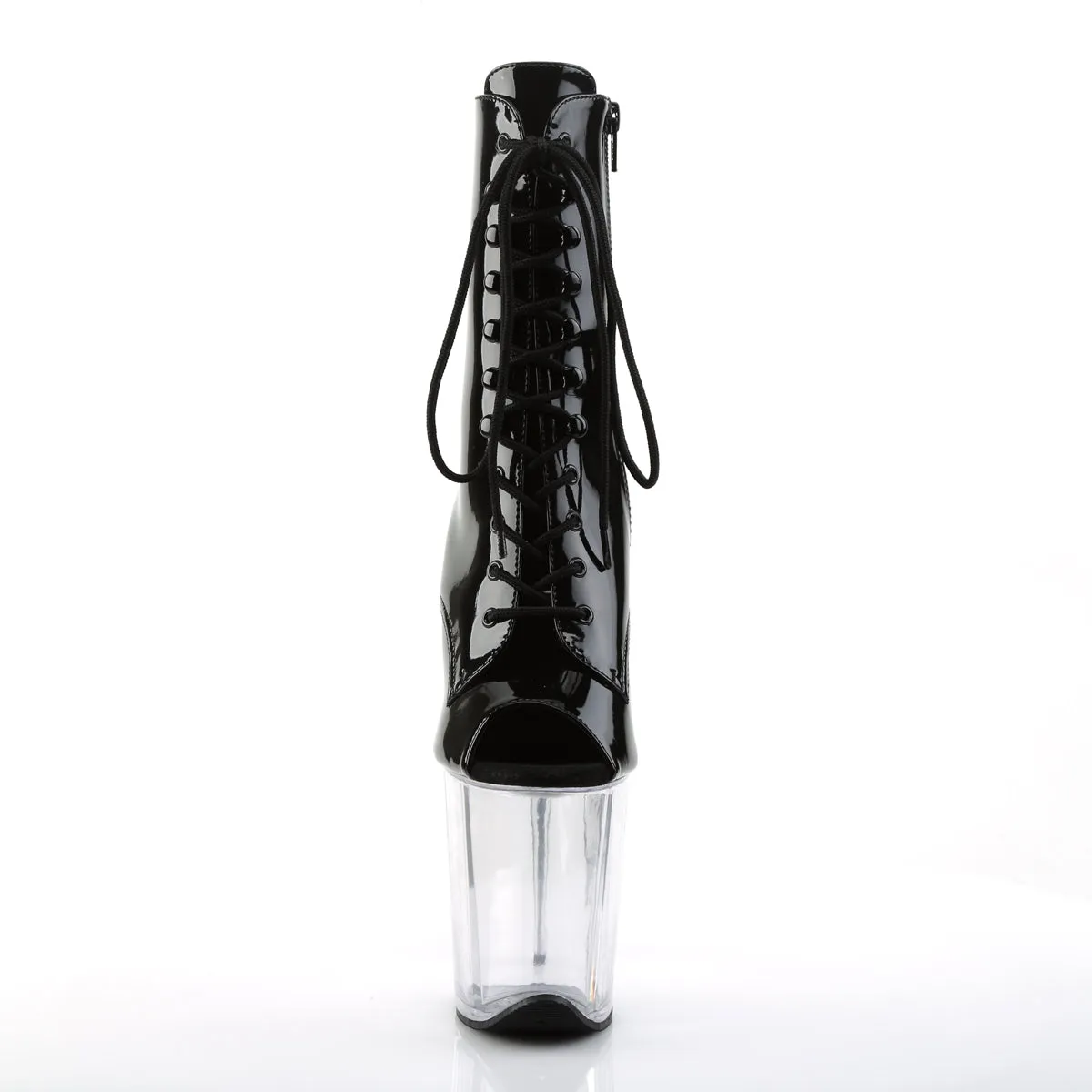 FLAMINGO-1021 Pleaser Black Patent Sexy Platform Shoes (Pole Dancing Heels)