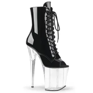 FLAMINGO-1021 Pleaser Black Patent Sexy Platform Shoes (Pole Dancing Heels)