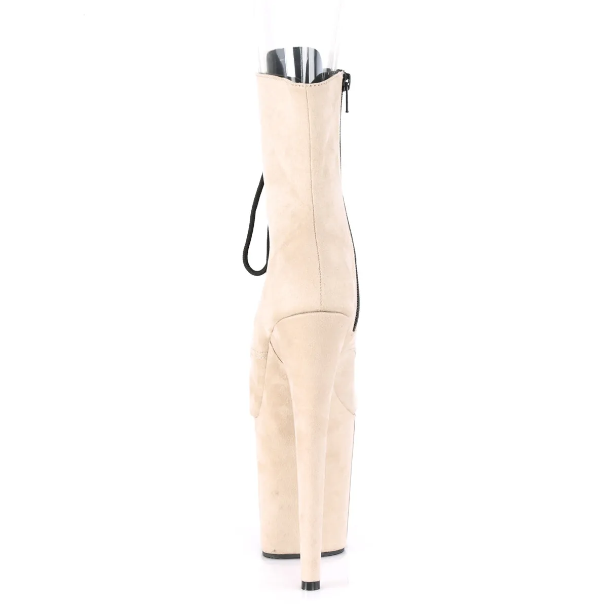 FLAMINGO-1021FS Pleaser Beige Faux Suede Sexy Platform Shoes (Pole Dancing Heels)