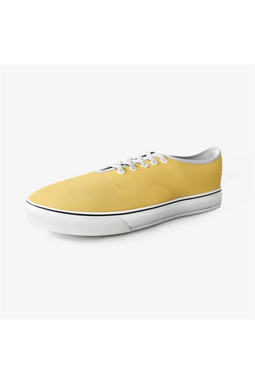 Gold Low Cut Canvas Sneakers