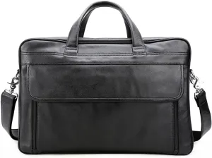 HBJWOV Cowhide Briefcase Men's Business Commuter Handbag Leather Shoulder Crossbody Computer Business Bag