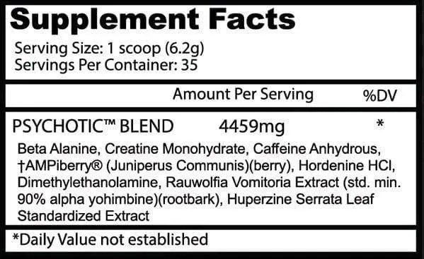 Insane Labz Psychotic 35 Servings