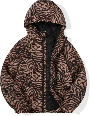 JOYSON Kid Boys Rain Jackets Lightweight Water-resistant Windbreaker Breathable Outerwear Raincoat with Hood