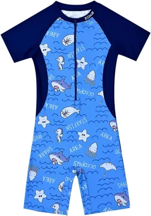 karrack Girls and Boys One Piece Rash Guard Swimsuit Kid Water Sport Short Swimsuit UPF 50  Sun Protection Bathing Suits