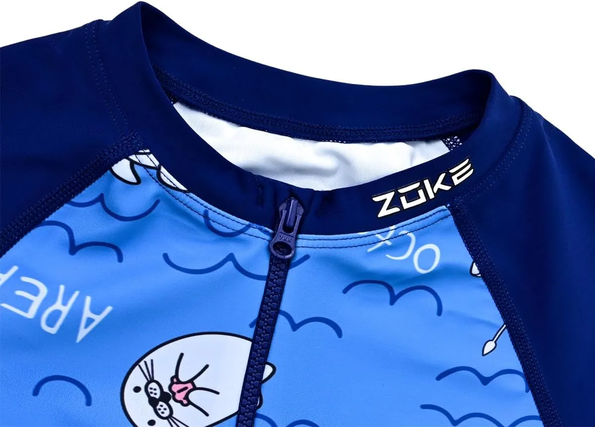 karrack Girls and Boys One Piece Rash Guard Swimsuit Kid Water Sport Short Swimsuit UPF 50  Sun Protection Bathing Suits