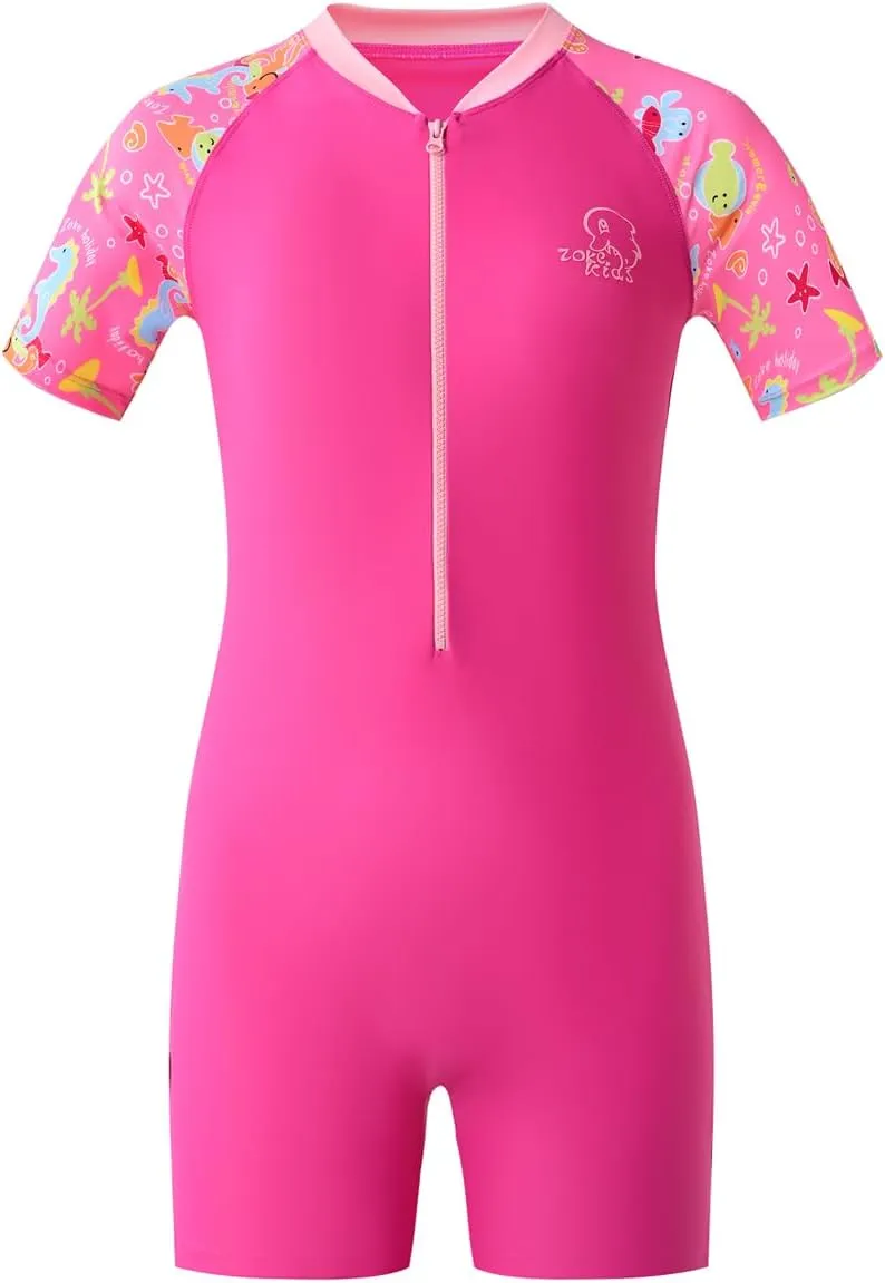 karrack Girls One Piece Swimsuit Kid Swimsuit Girls Water Sport Swimsuit UPF 50  Sun Protection Bathing Suits